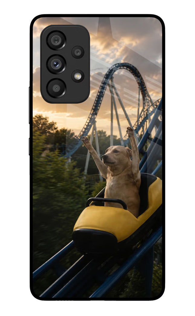 Rollercoaster Dog Samsung A53 5G Glass Case