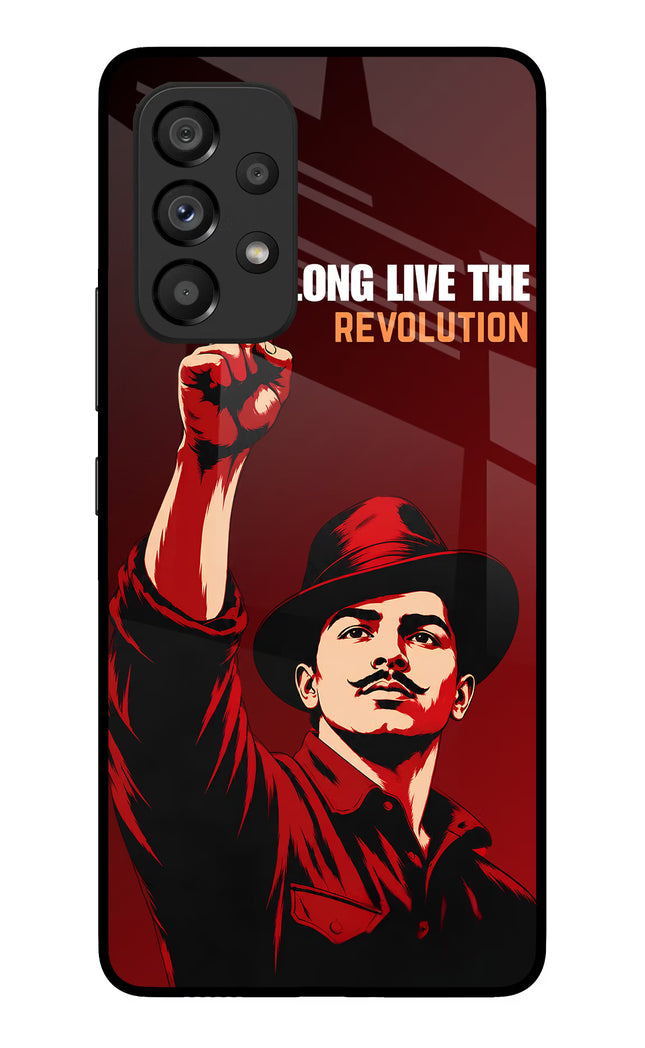 Bhagat Singh Revolution Samsung A53 5G Glass Case