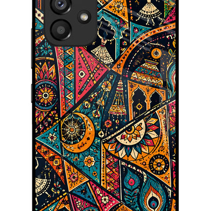 Folk Print Samsung A53 5G Glass Case