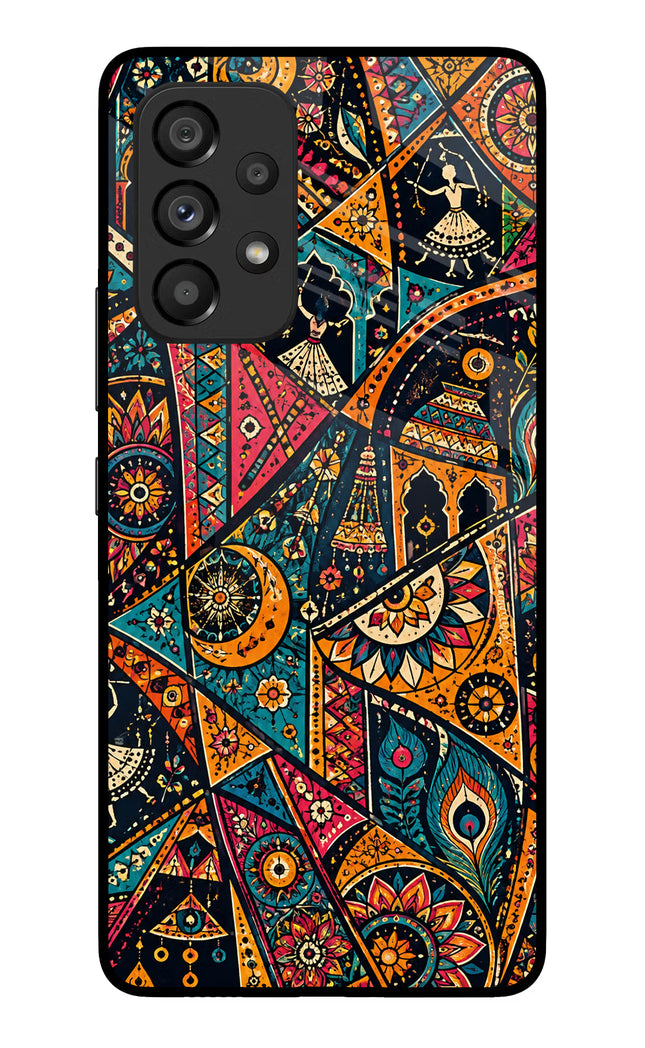 Folk Print Samsung A53 5G Glass Case