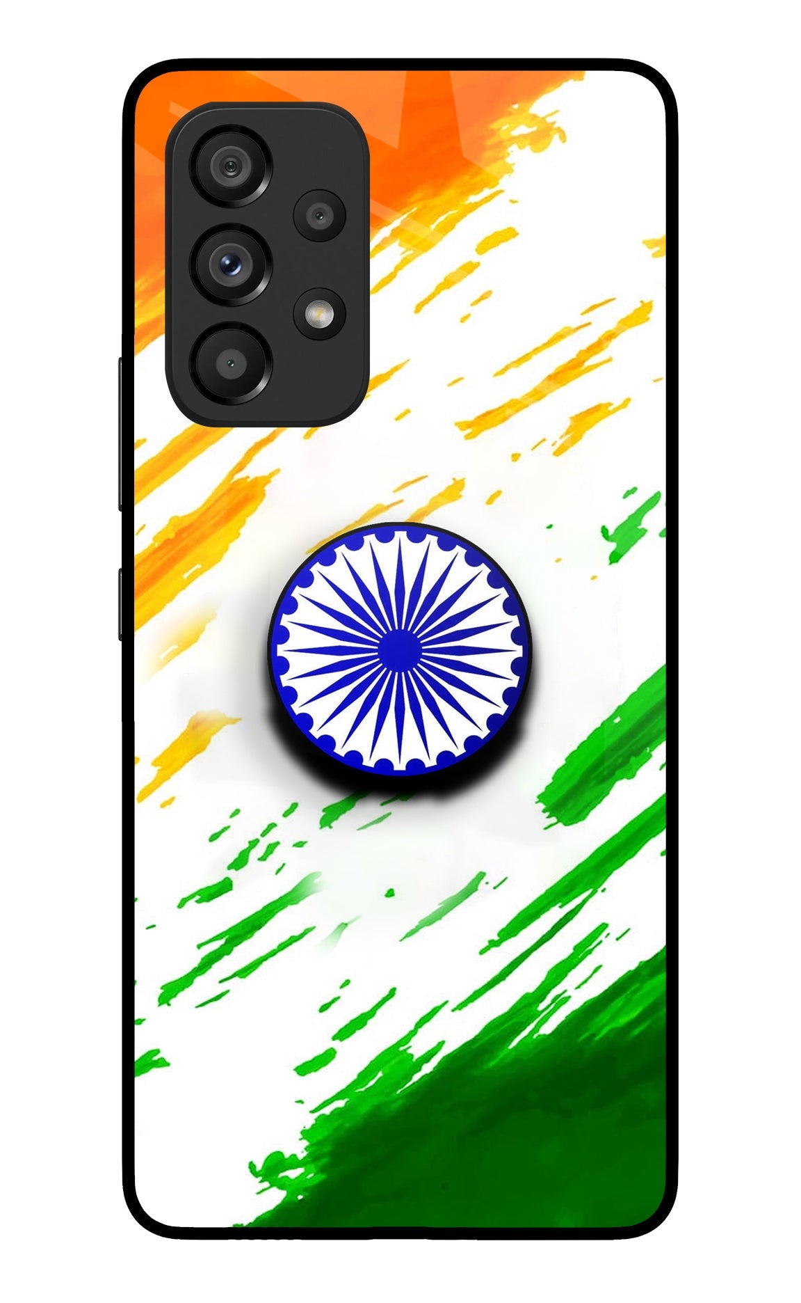 Indian Flag Ashoka Chakra Samsung A53 5G Glass Case