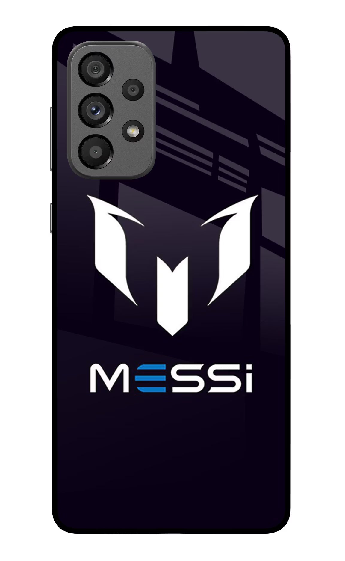 Messi Logo Samsung A73 5G Glass Case Back Cover by Casekaro