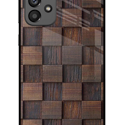 Wooden Cube Design Samsung A73 5G Glass Case Back Cover by Casekaro
