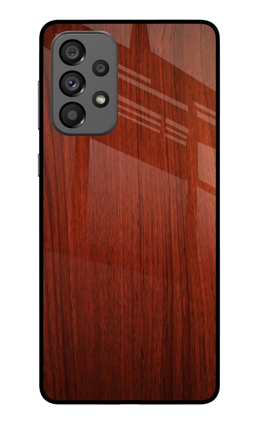 Wooden Plain Pattern Samsung A73 5G Glass Case