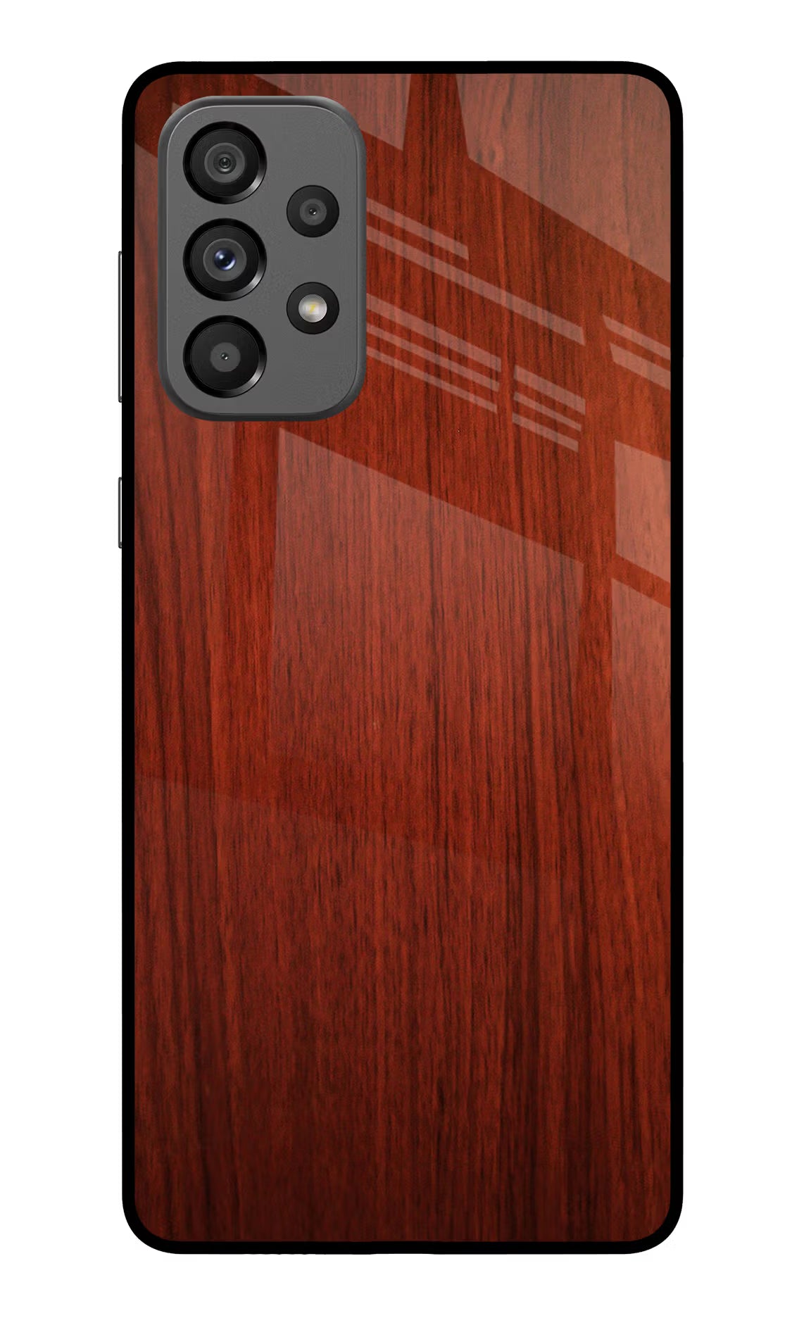 Wooden Plain Pattern Samsung A73 5G Glass Case Back Cover by Casekaro