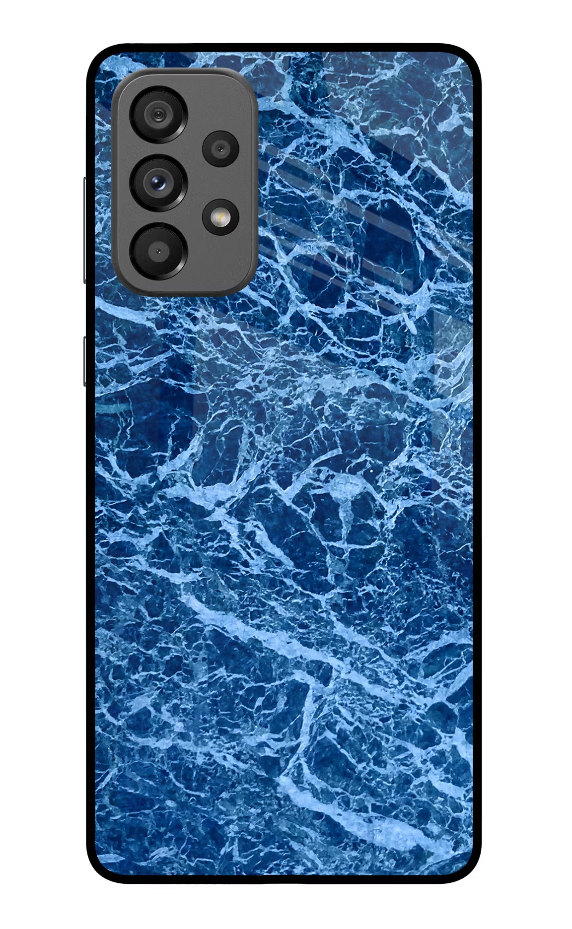 Blue Marble Samsung A73 5G Glass Case Back Cover by Casekaro