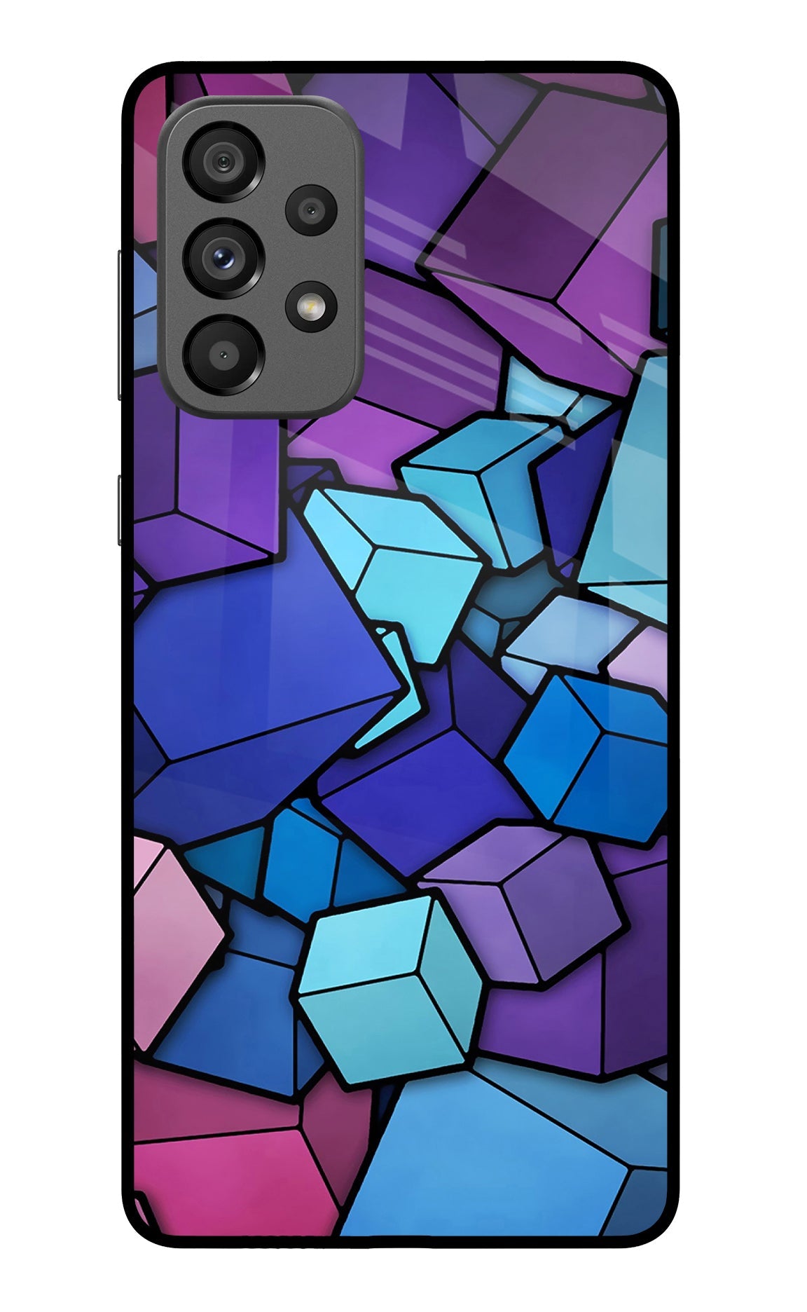 Cubic Abstract Samsung A73 5G Glass Case