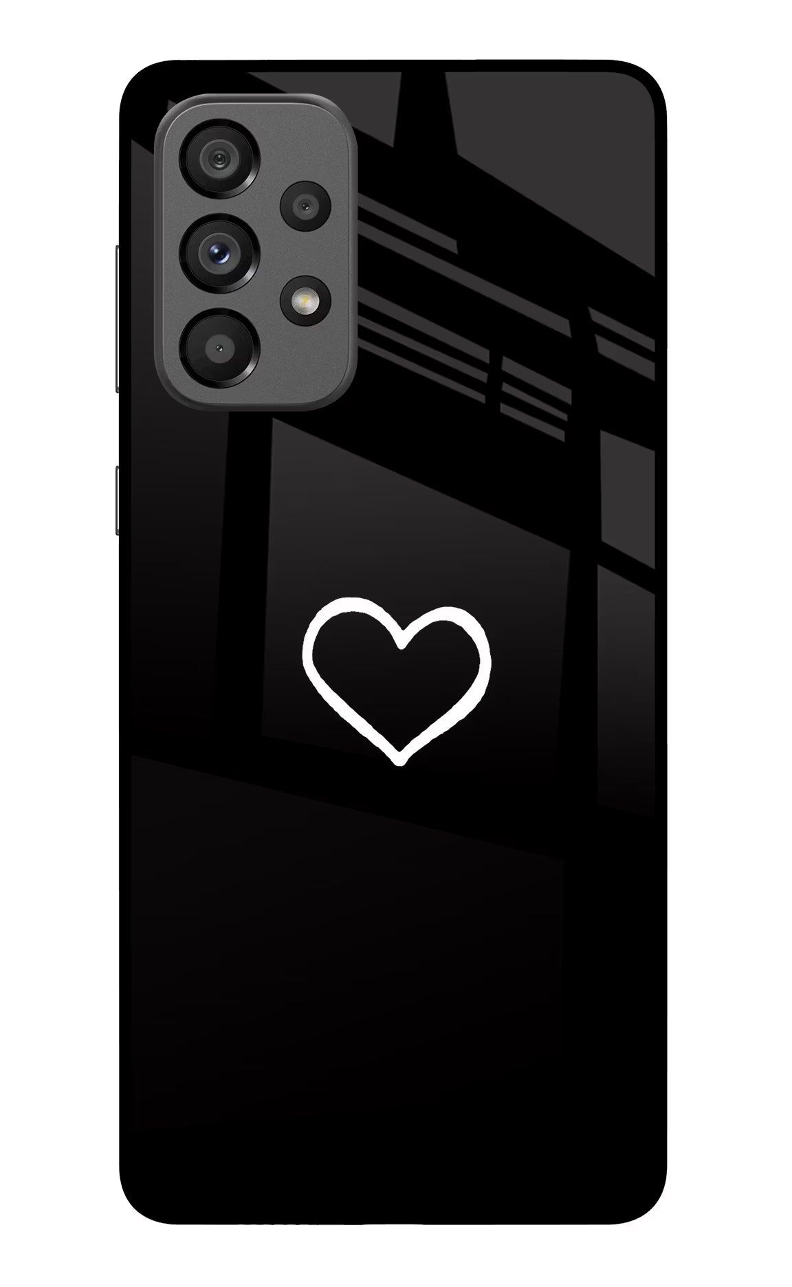 Heart Samsung A73 5G Glass Case Back Cover by Casekaro