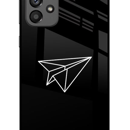 Paper Plane White Samsung A73 5G Glass Case