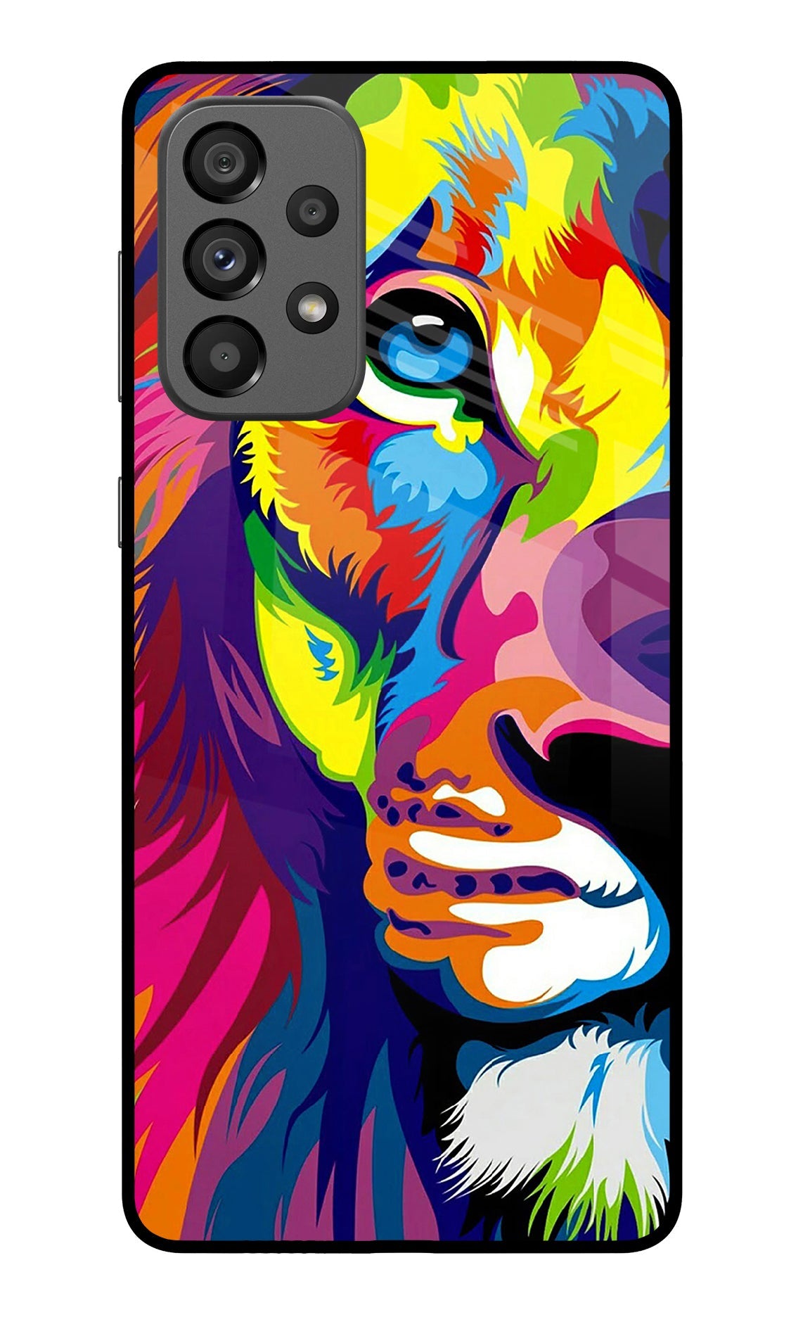 Lion Half Face Samsung A73 5G Back Cover