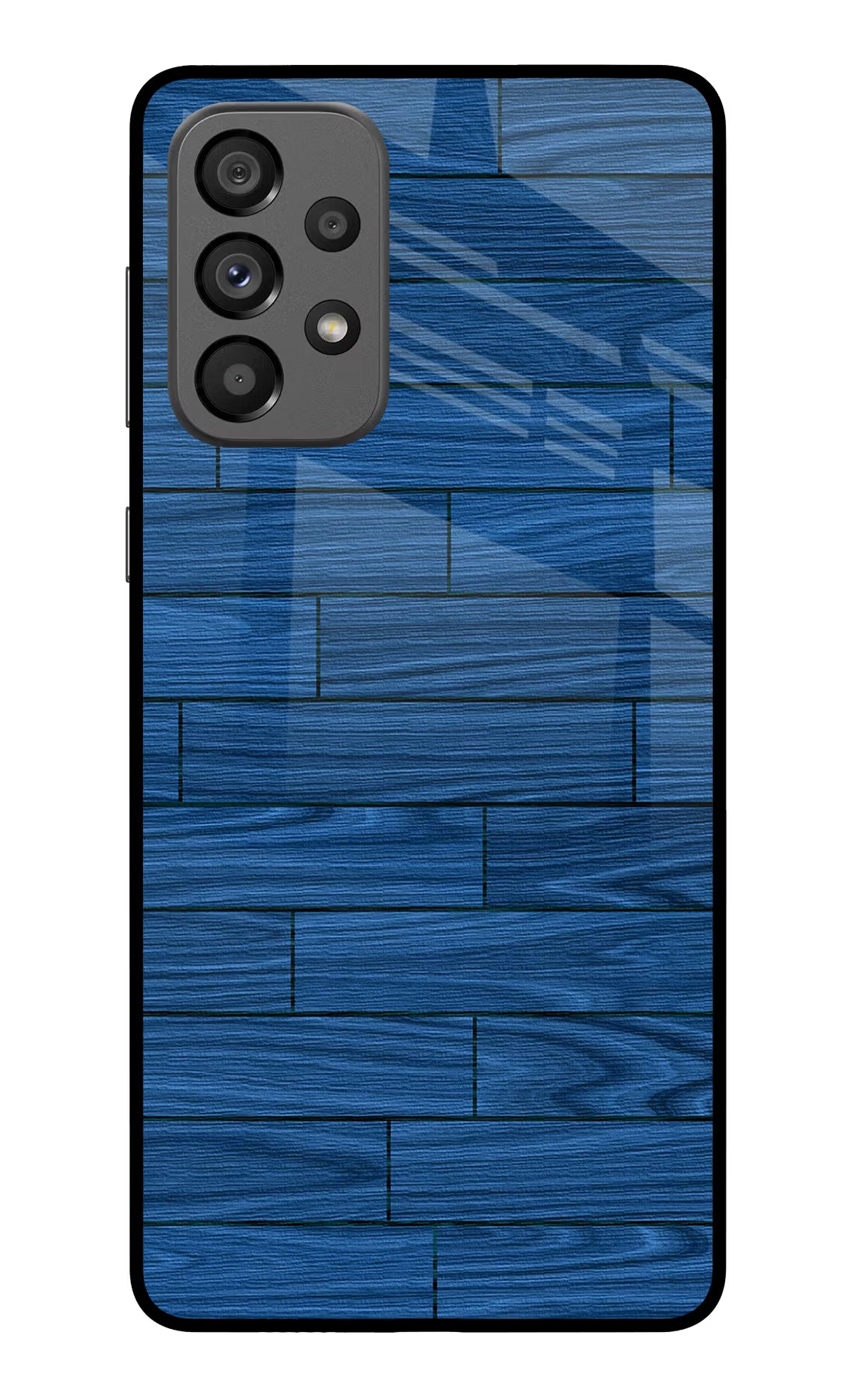 Wooden Texture Samsung A73 5G Glass Case Back Cover by Casekaro