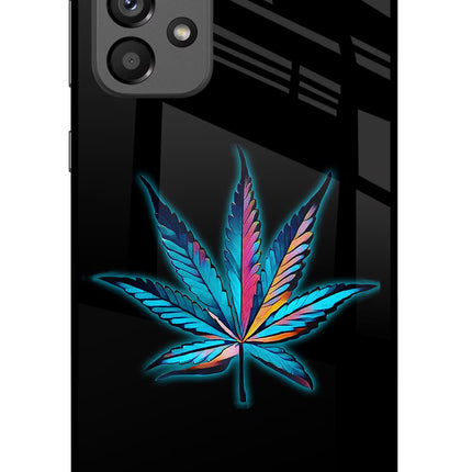 Weed Samsung A73 5G Glass Case Back Cover by Casekaro