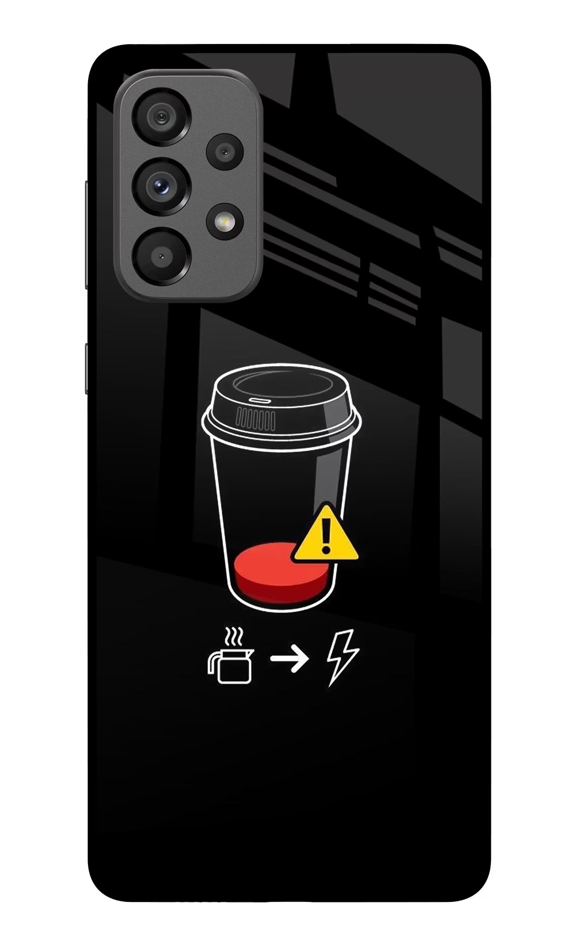 Coffee Samsung A73 5G Glass Case Back Cover by Casekaro