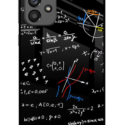 Mathematics Formula Samsung A73 5G Glass Case Back Cover by Casekaro