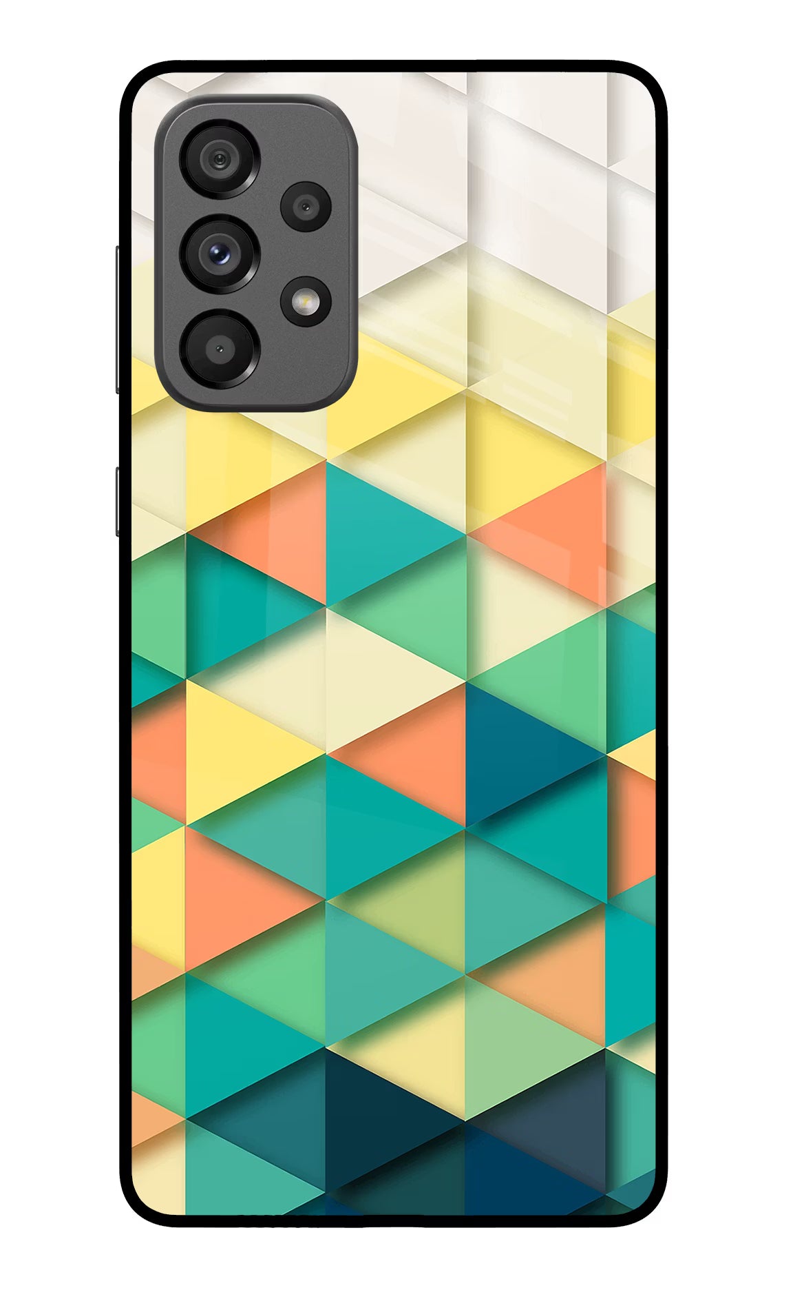 Abstract Samsung A73 5G Glass Case Back Cover by Casekaro