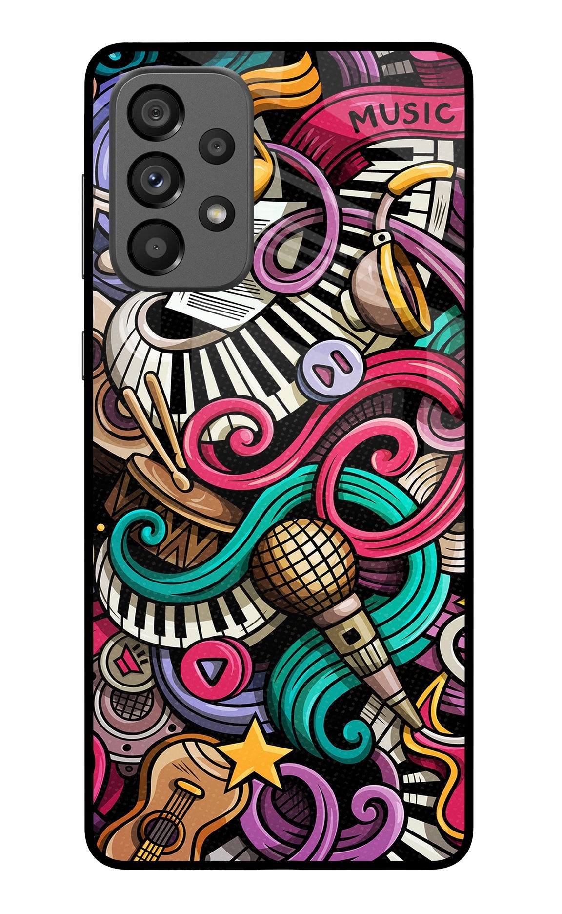 Music Abstract Samsung A73 5G Back Cover