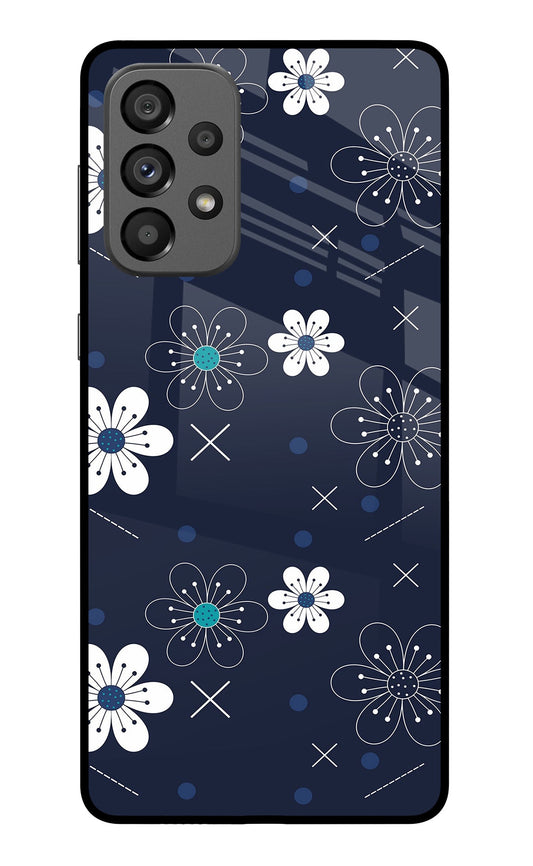 Flowers Samsung A73 5G Glass Case