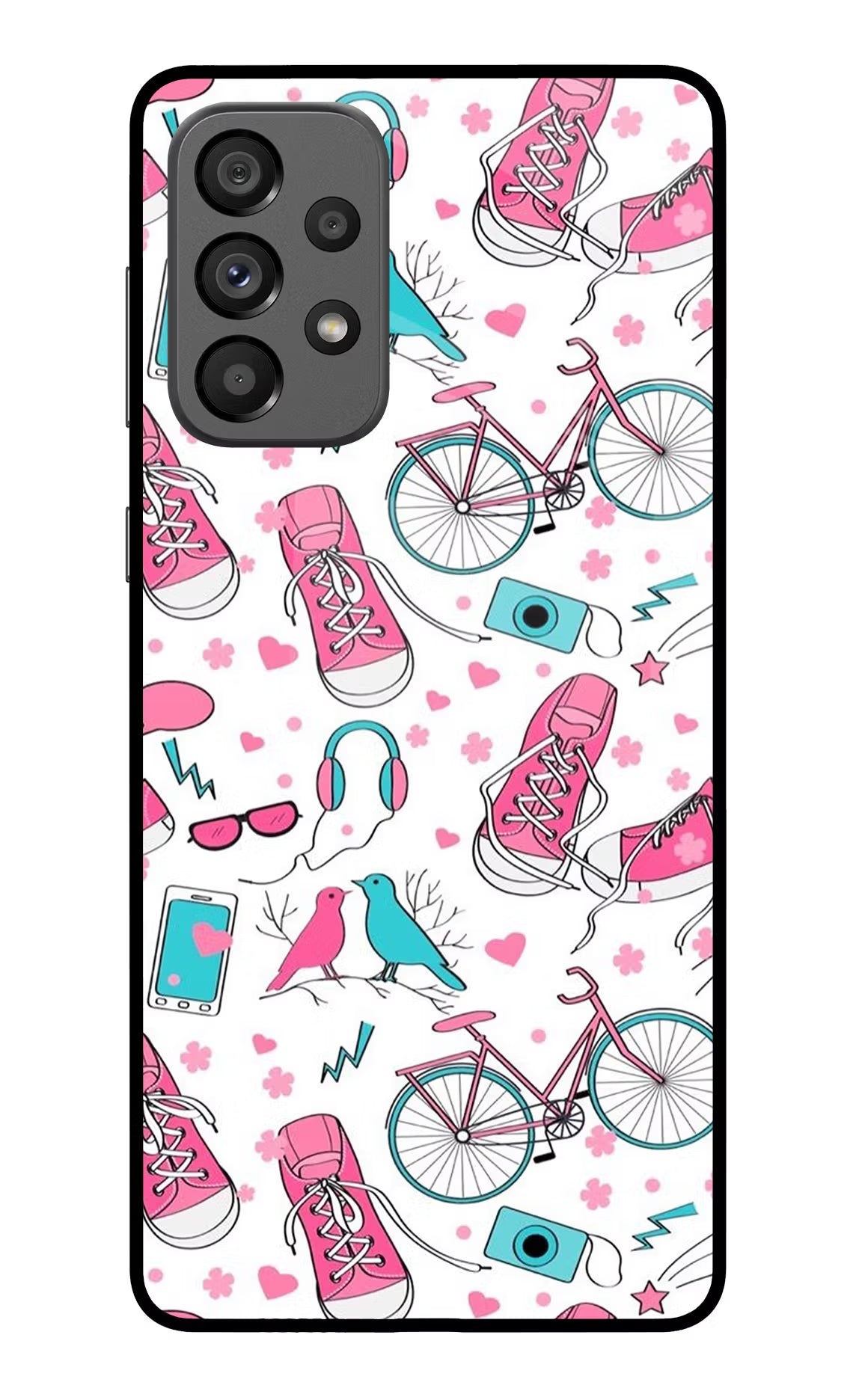 Artwork Samsung A73 5G Glass Case Back Cover by Casekaro