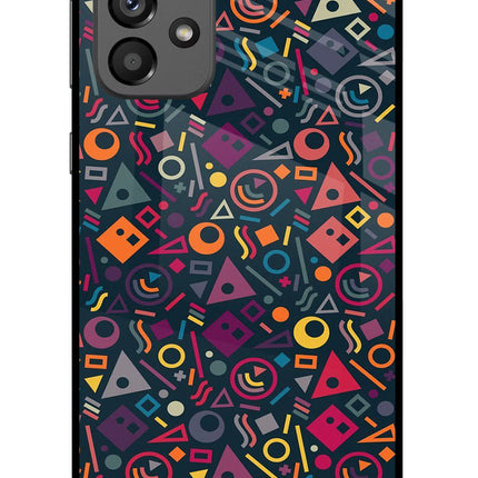 Geometric Abstract Samsung A73 5G Glass Case Back Cover by Casekaro