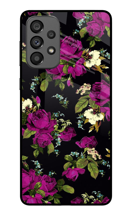 Flowers Samsung A73 5G Glass Case