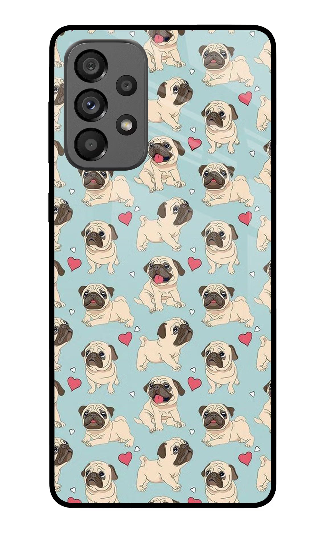 Pug Dog Samsung A73 5G Glass Case Back Cover by Casekaro
