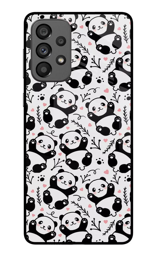 Cute Panda Samsung A73 5G Glass Case