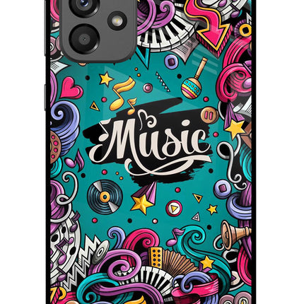 Music Graffiti Samsung A73 5G Glass Case Back Cover by Casekaro