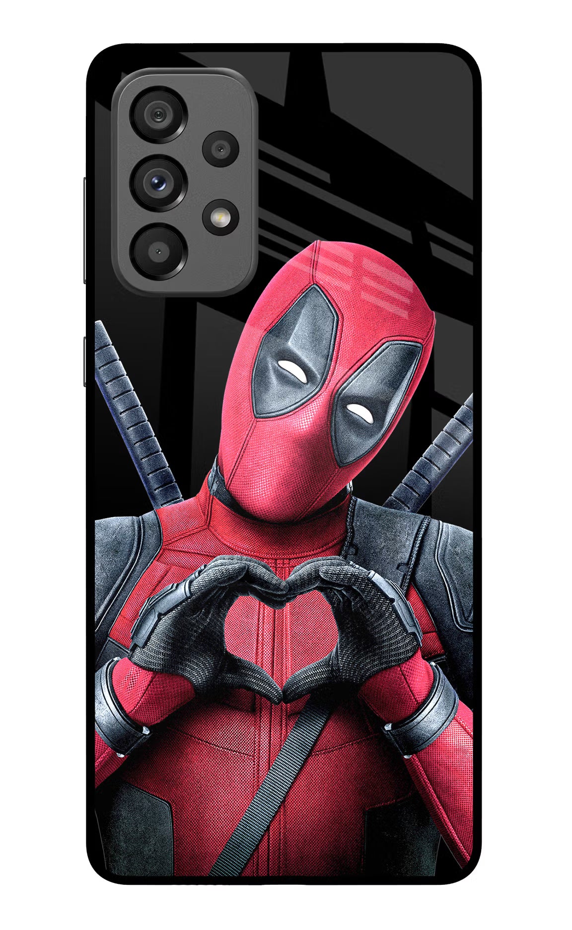Deadpool Samsung A73 5G Glass Case Back Cover by Casekaro