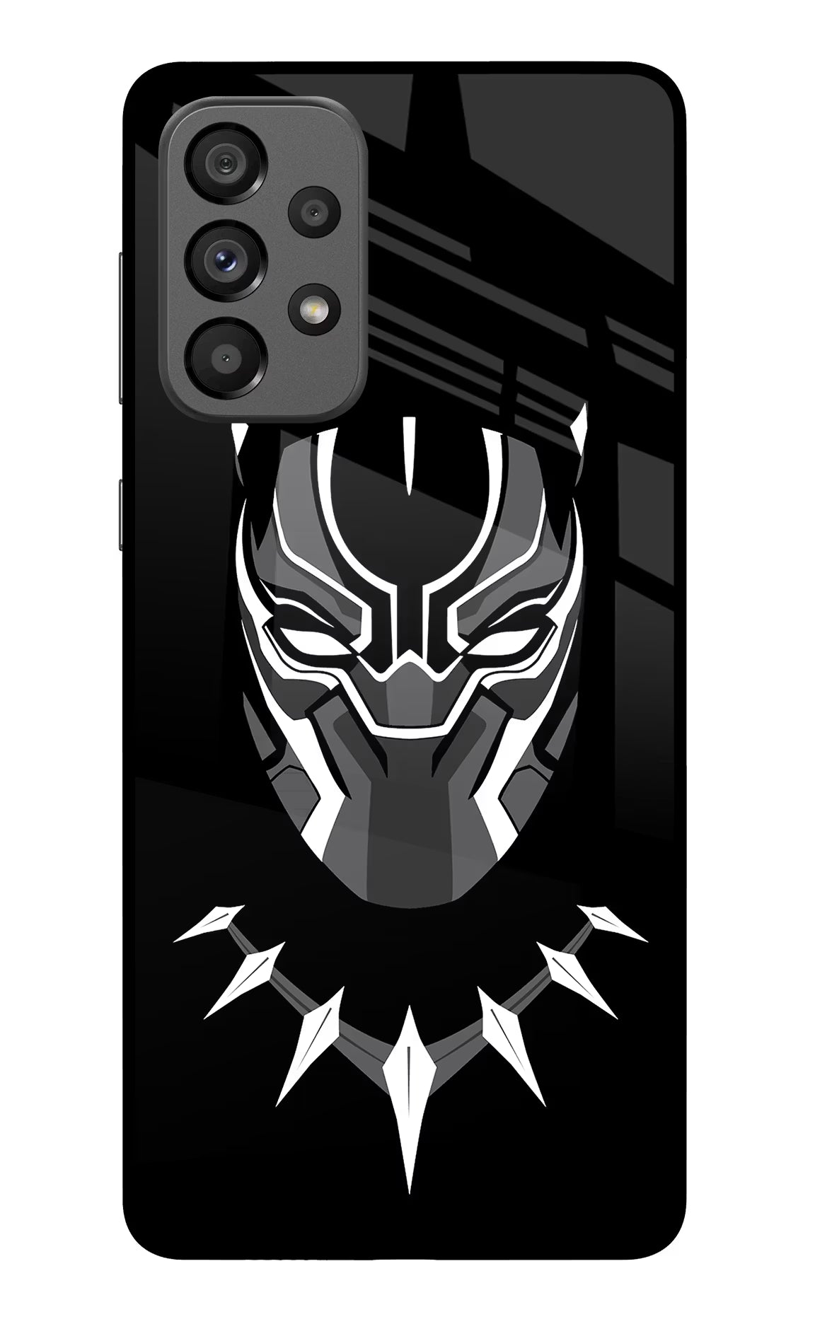 Black Panther Samsung A73 5G Glass Case Back Cover by Casekaro