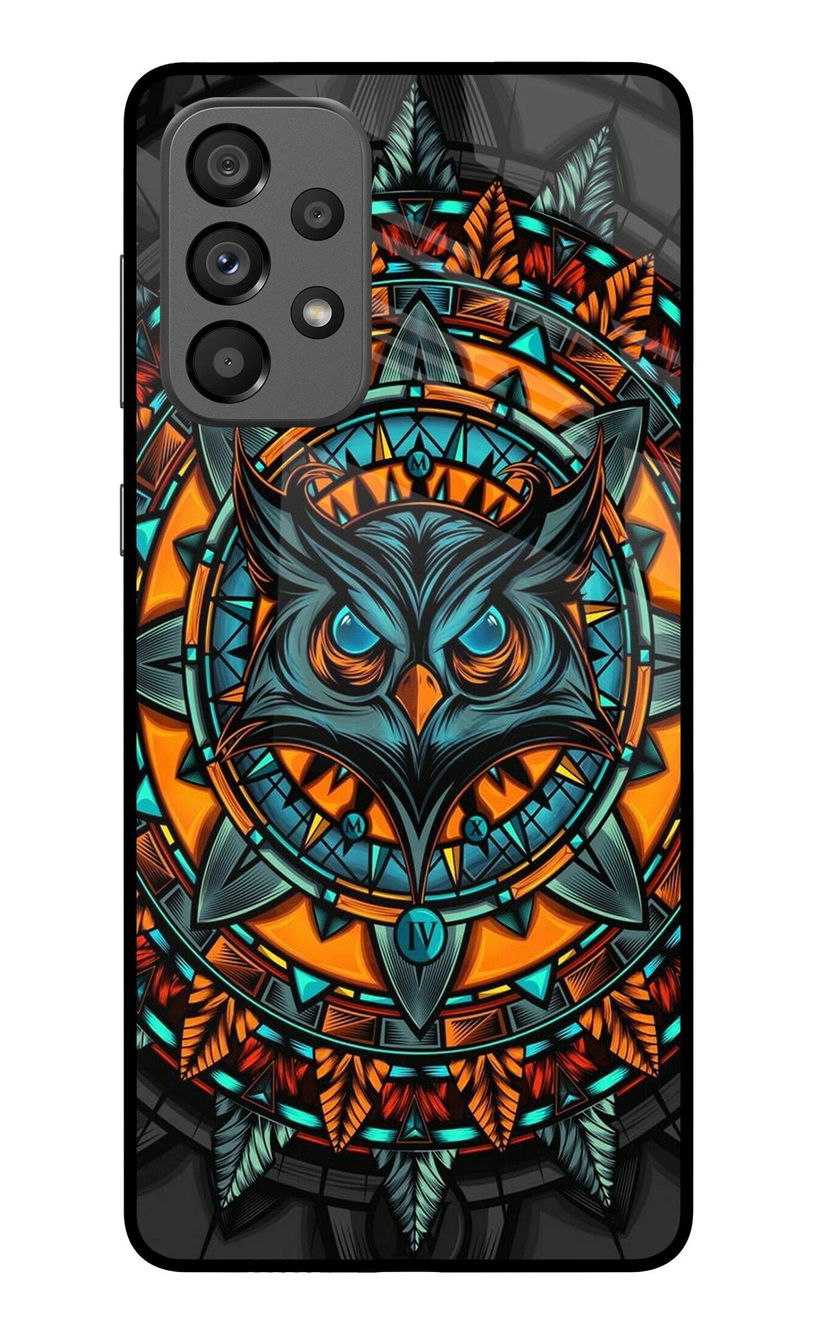 Angry Owl Art Samsung A73 5G Glass Case