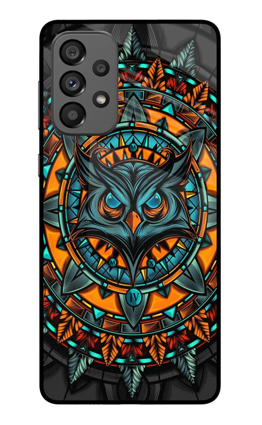 Angry Owl Art Samsung A73 5G Glass Case