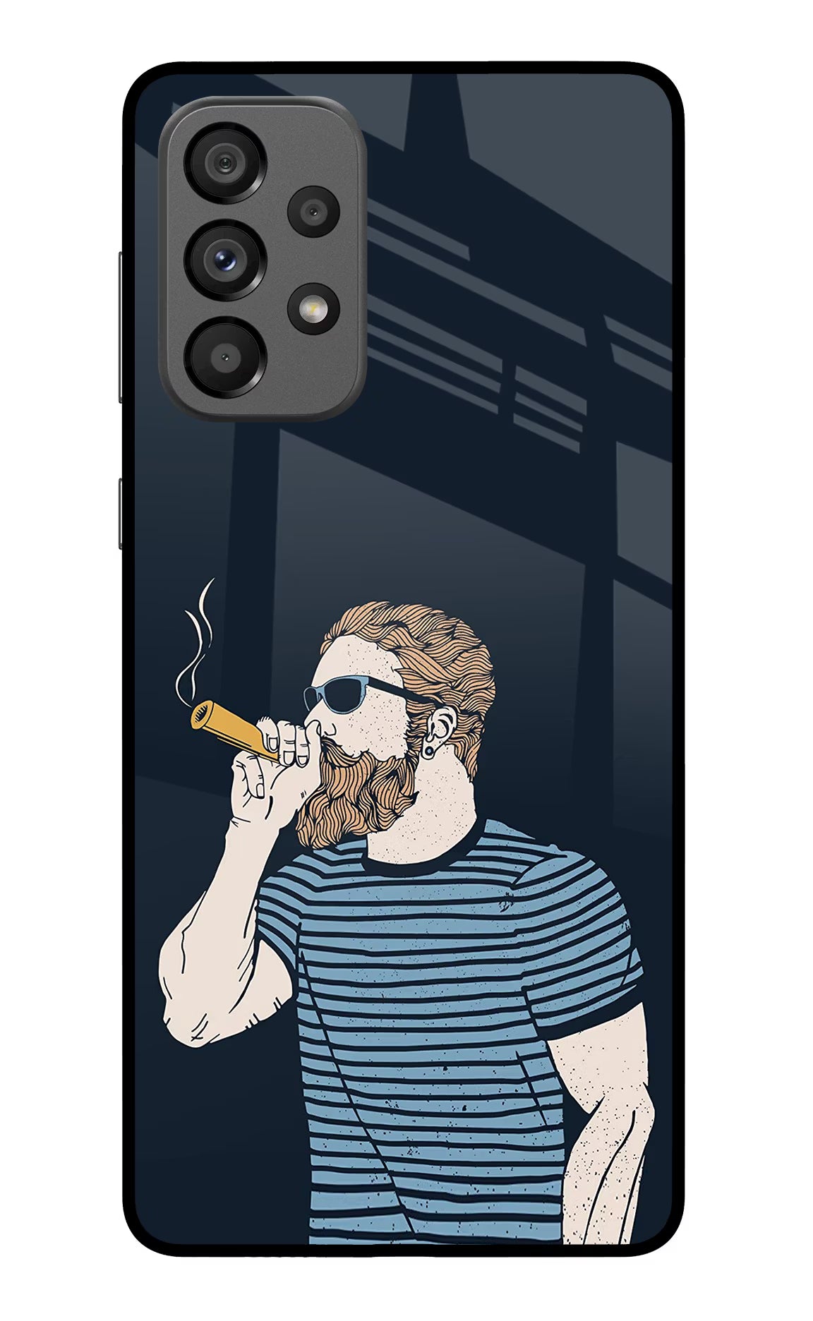 Smoking Samsung A73 5G Glass Case Back Cover by Casekaro