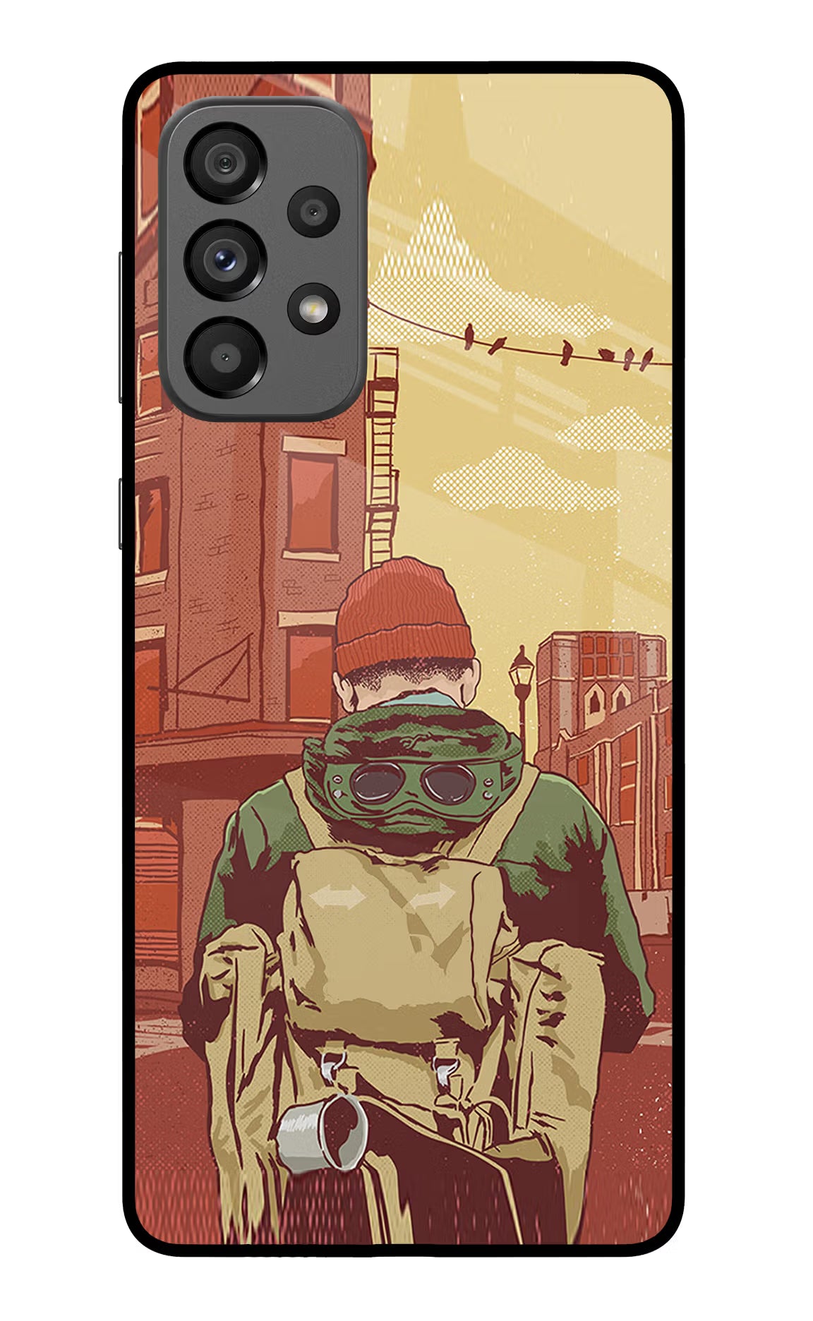 Adventurous Samsung A73 5G Glass Case Back Cover by Casekaro