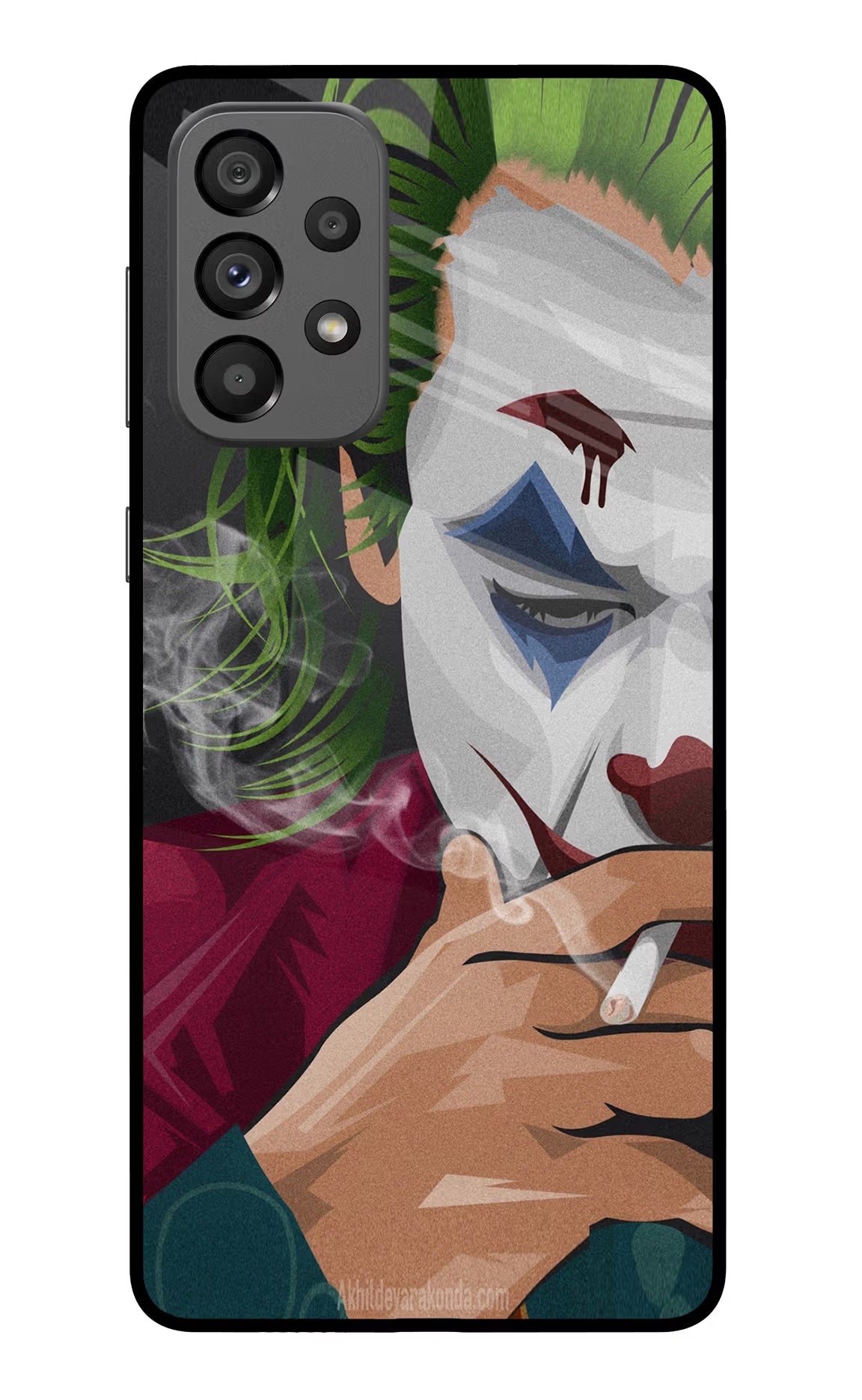 Joker Smoking Samsung A73 5G Glass Case Back Cover by Casekaro