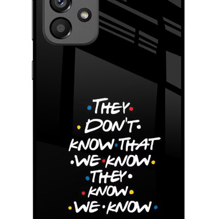 FRIENDS Dialogue Samsung A73 5G Glass Case Back Cover by Casekaro