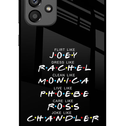 FRIENDS Character Samsung A73 5G Glass Case Back Cover by Casekaro