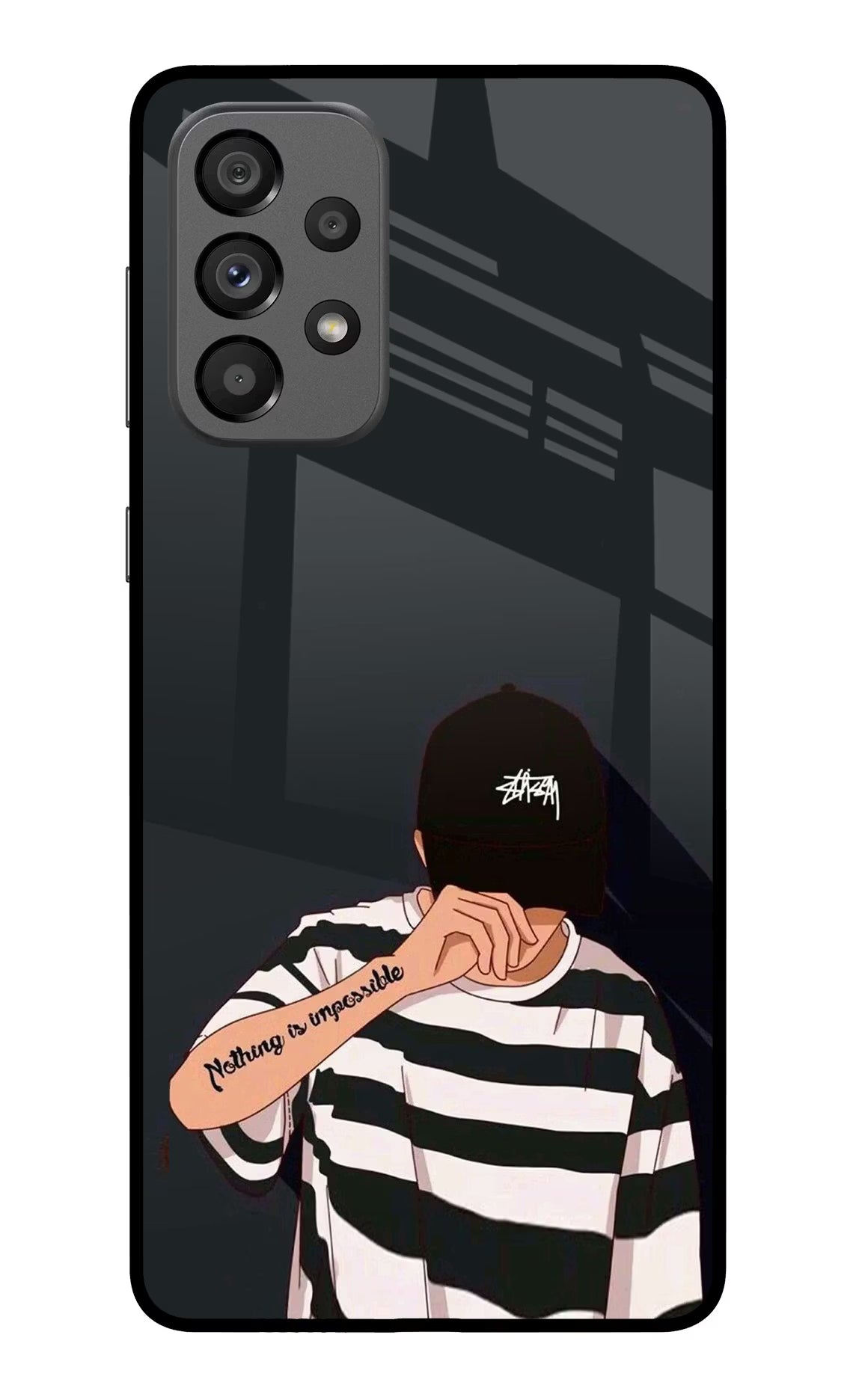 Aesthetic Boy Samsung A73 5G Glass Case Back Cover by Casekaro