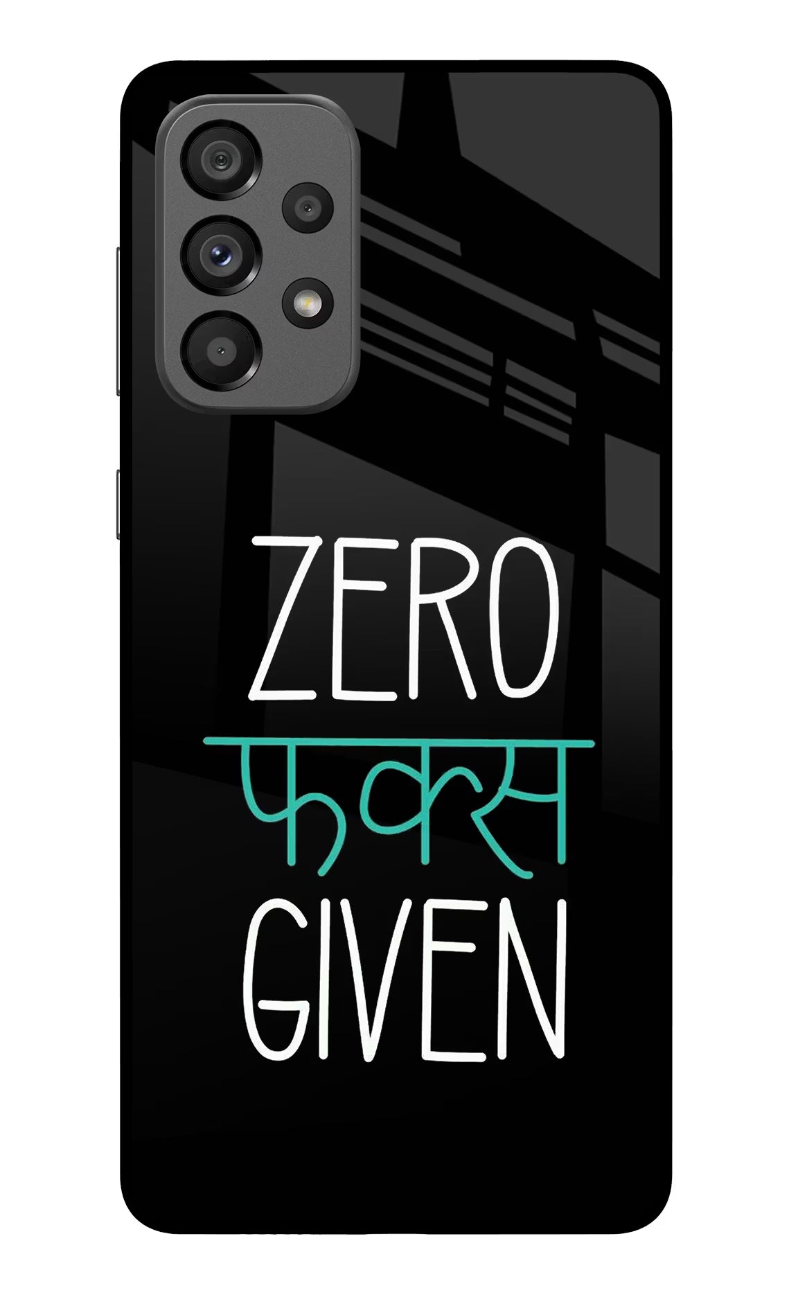 Zero Fucks Given Samsung A73 5G Glass Case Back Cover by Casekaro
