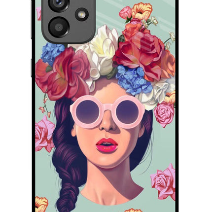Pretty Girl Samsung A73 5G Glass Case Back Cover by Casekaro