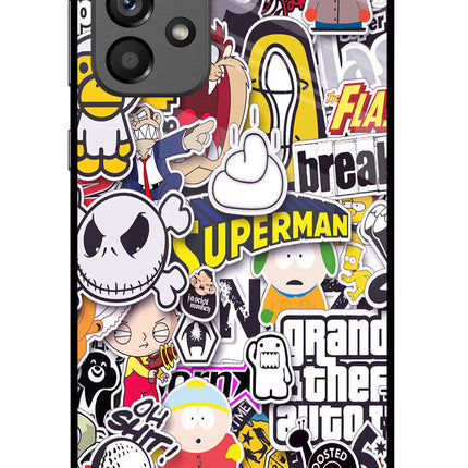 Sticker Bomb Samsung A73 5G Glass Case