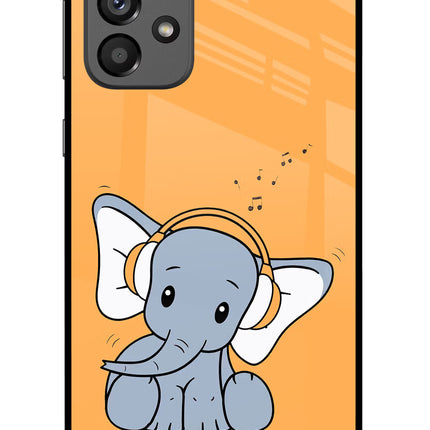 High On Music Samsung A73 5G Glass Case Back Cover by Casekaro