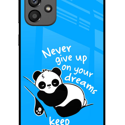 Keep Sleeping Samsung A73 5G Glass Case Back Cover by Casekaro