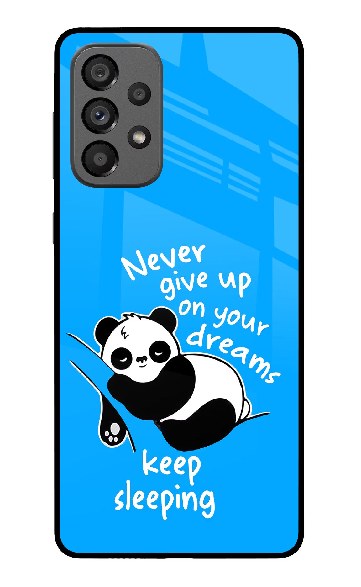 Keep Sleeping Samsung A73 5G Glass Case Back Cover by Casekaro