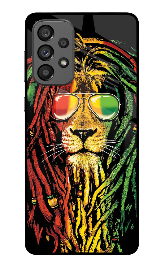 Rasta Lion Samsung A73 5G Glass Case