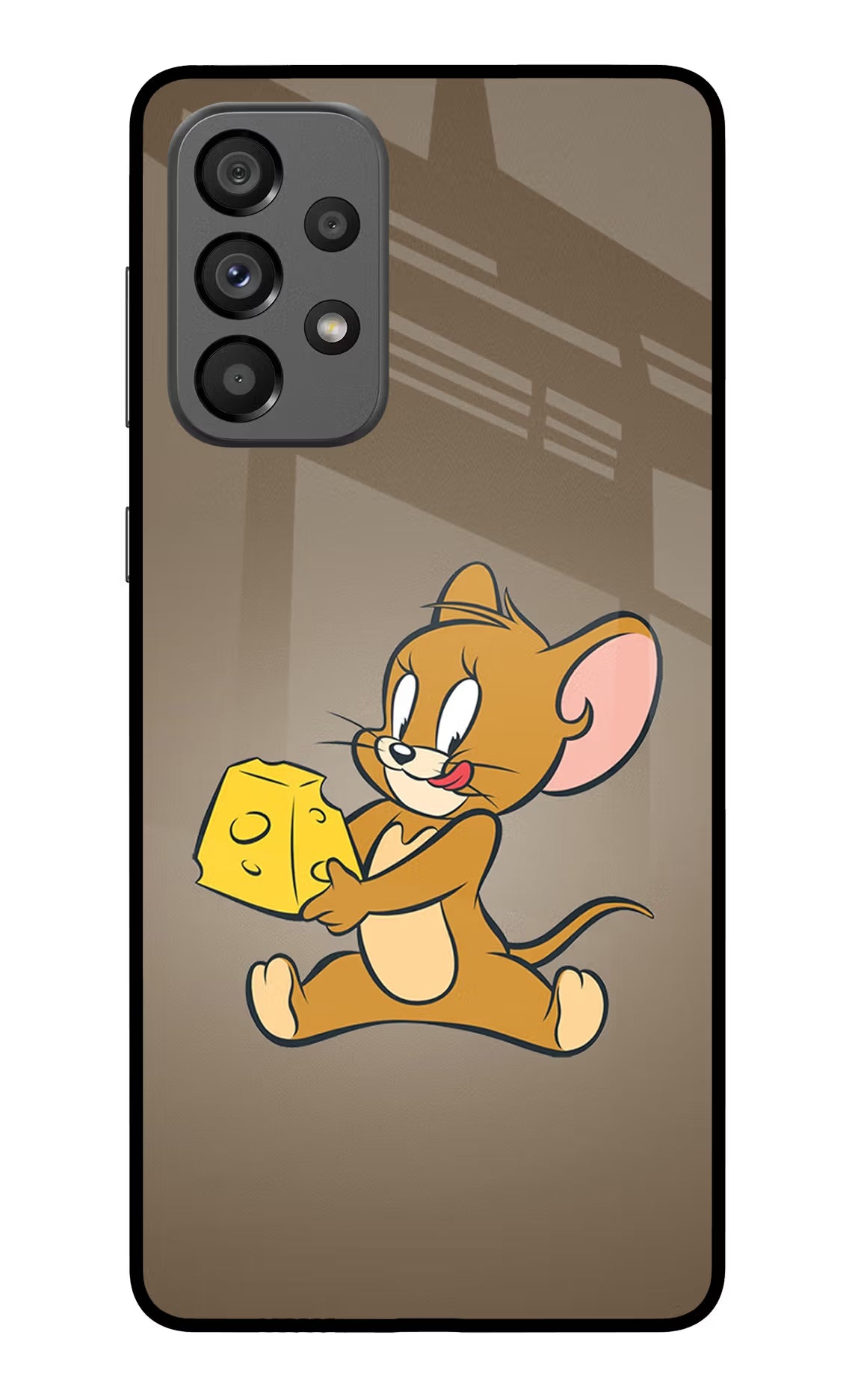 Jerry Samsung A73 5G Glass Case Back Cover by Casekaro