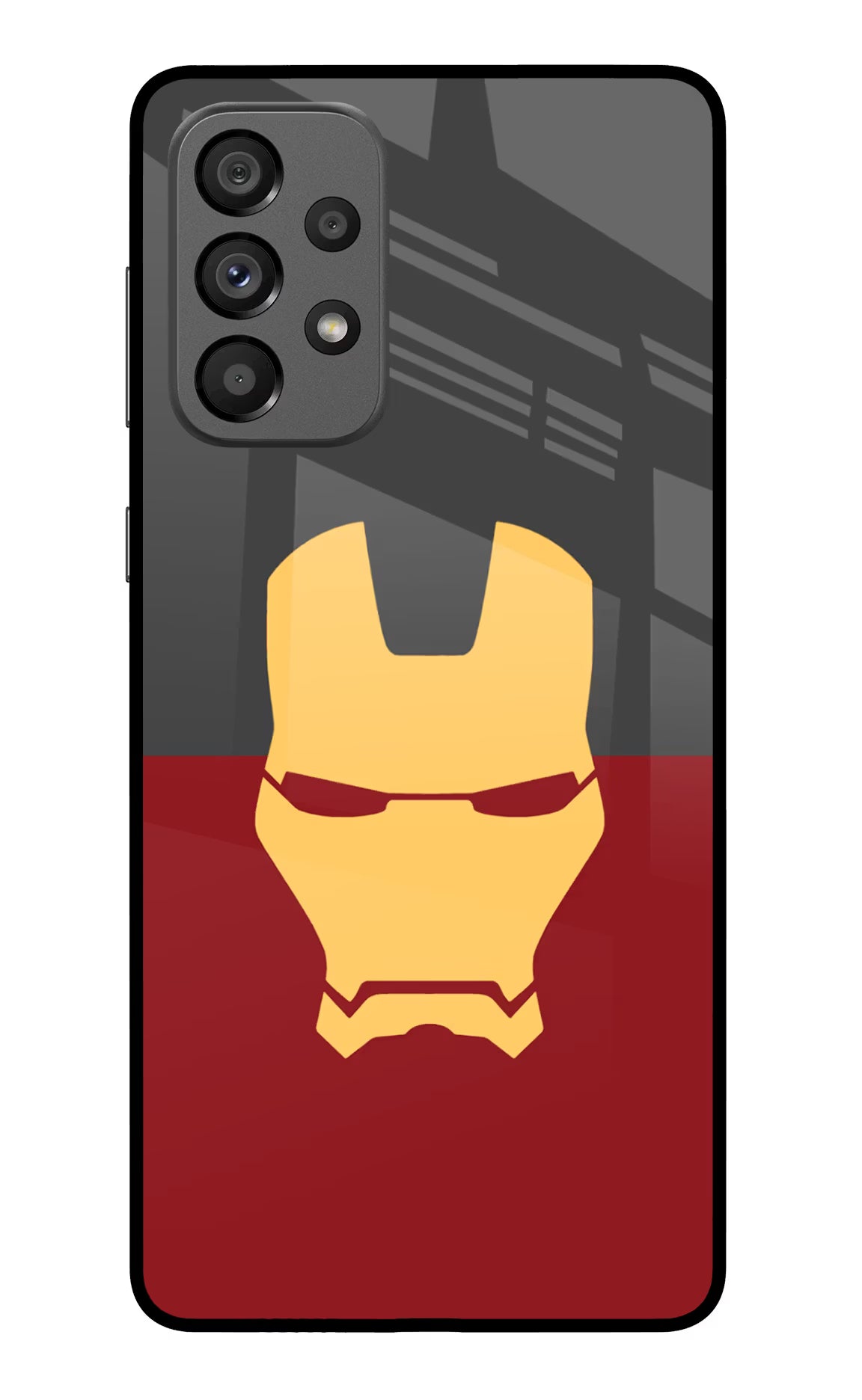 Ironman Samsung A73 5G Glass Case Back Cover by Casekaro