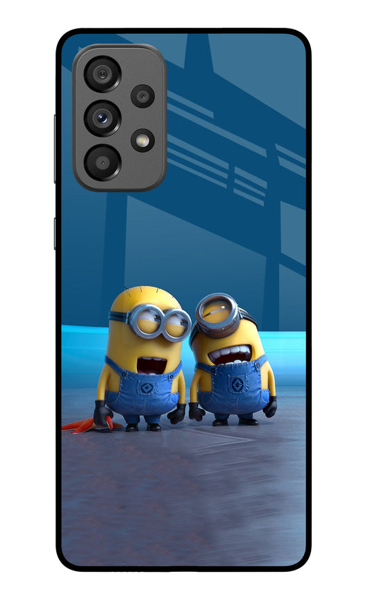 Minion Laughing Samsung A73 5G Glass Case