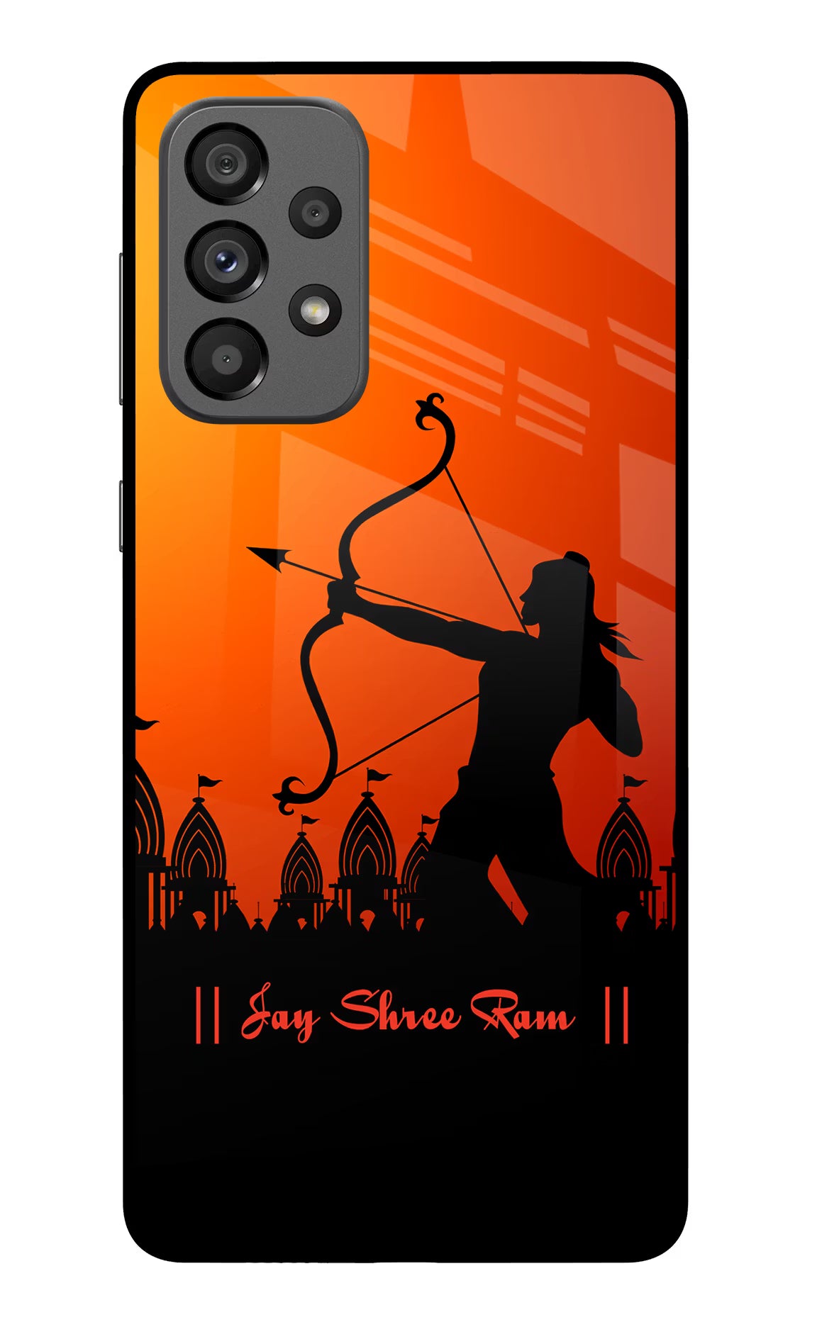 Lord Ram - 4 Samsung A73 5G Glass Case Back Cover by Casekaro