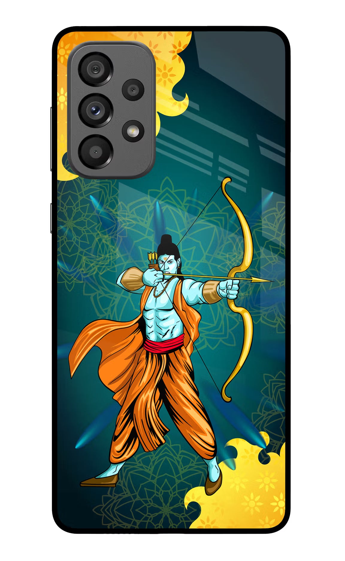 Lord Ram - 6 Samsung A73 5G Glass Case Back Cover by Casekaro