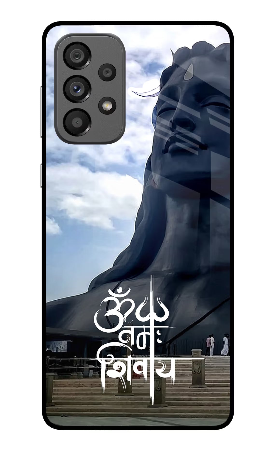 Om Namah Shivay Samsung A73 5G Glass Case Back Cover by Casekaro